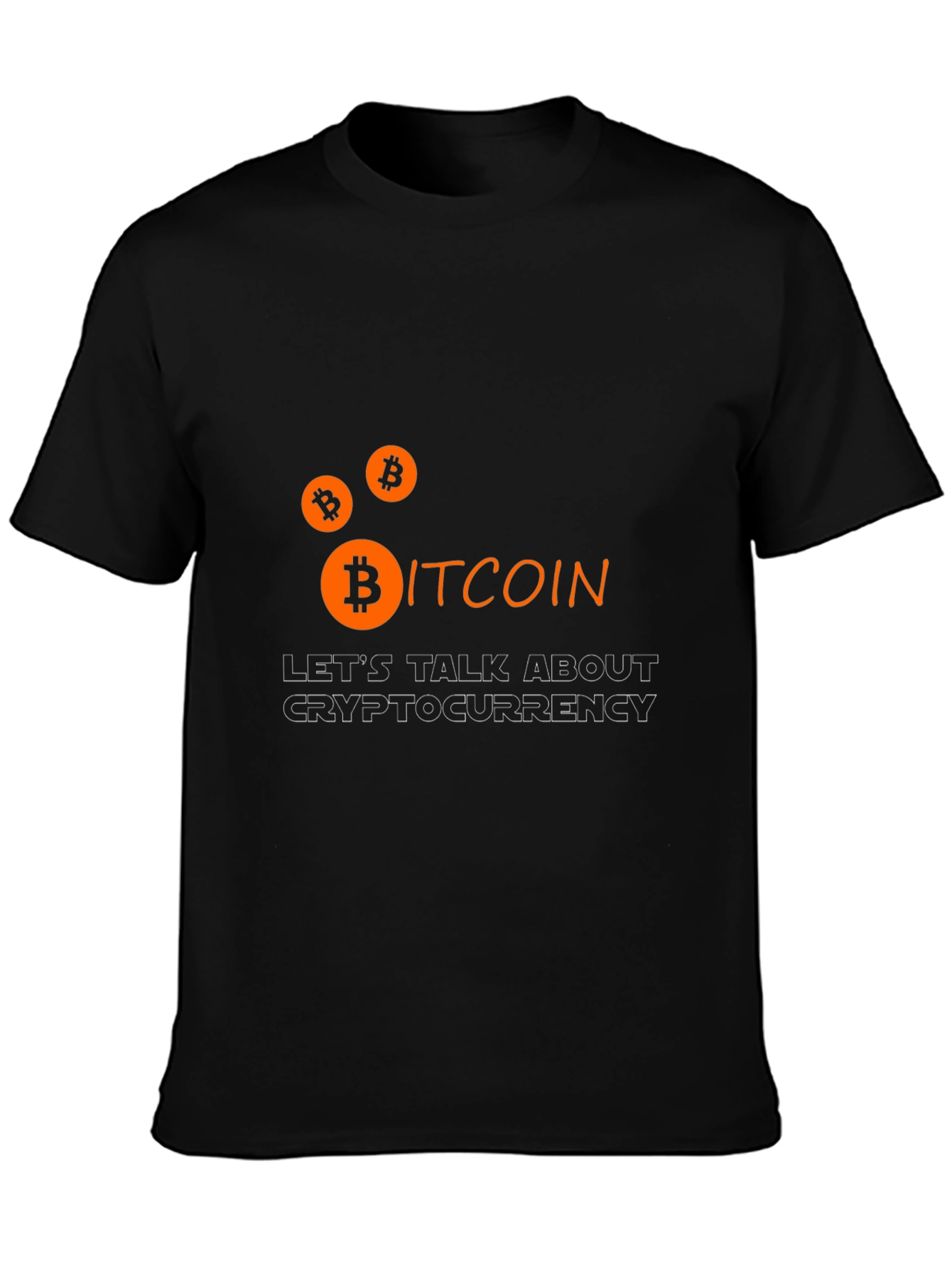 Bitcoin Cryptocurrency Graphic Tee - Black