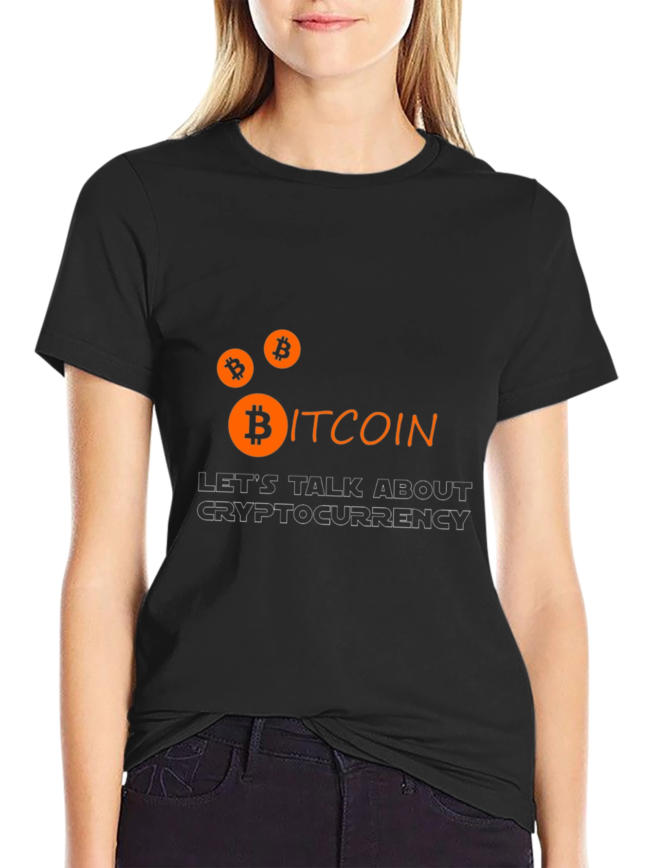 Bitcoin Cryptocurrency Graphic Tee - Black