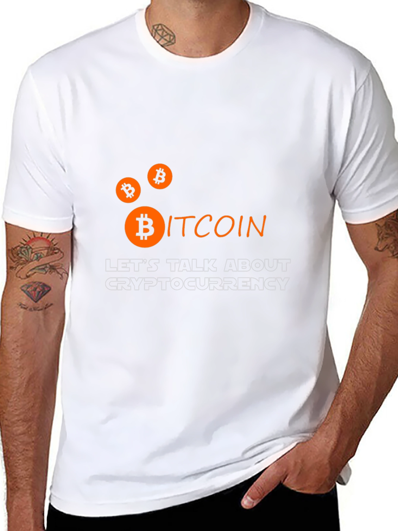 Bitcoin Cryptocurrency Graphic Tee - Black