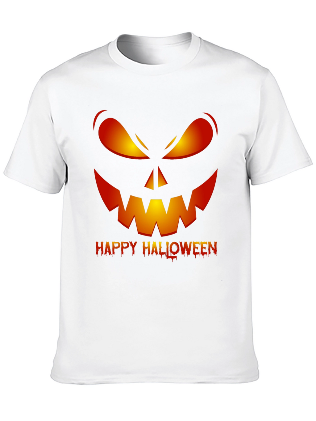 Happy Halloween Pumpkin Face Graphic T-Shirt