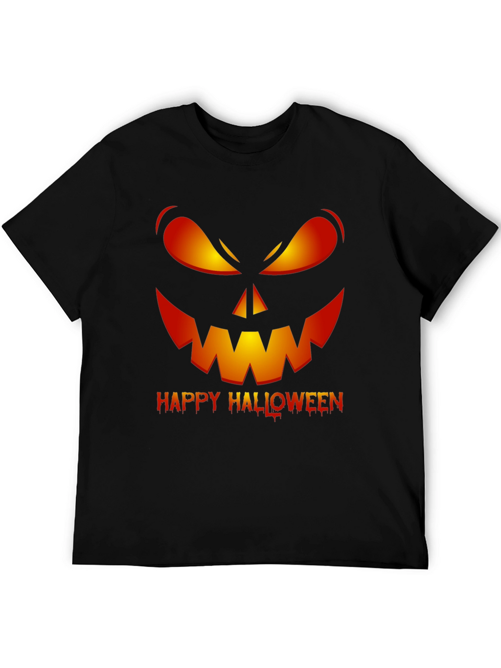 Happy Halloween Pumpkin Face Graphic T-Shirt