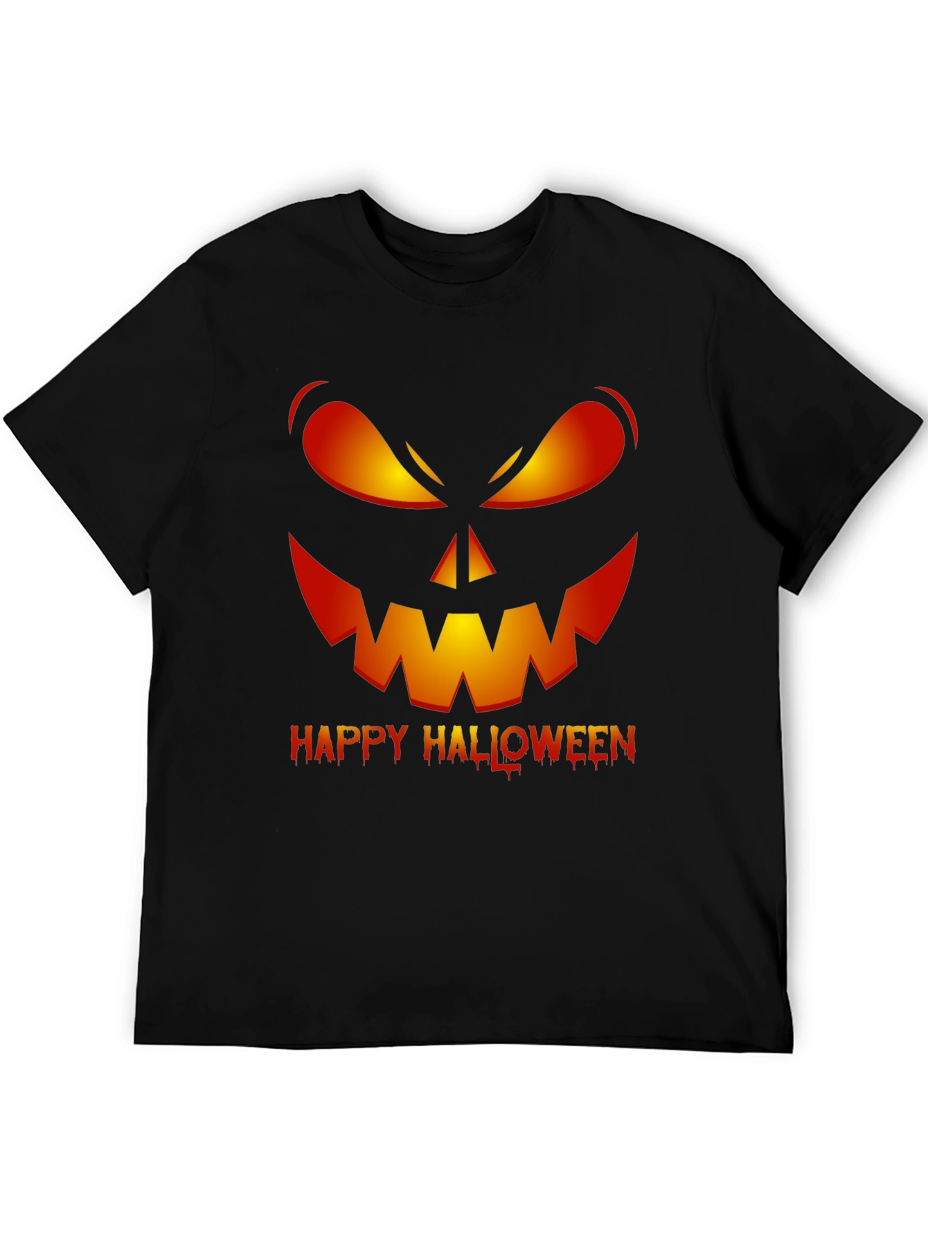 Happy Halloween Pumpkin Face Graphic T-Shirt