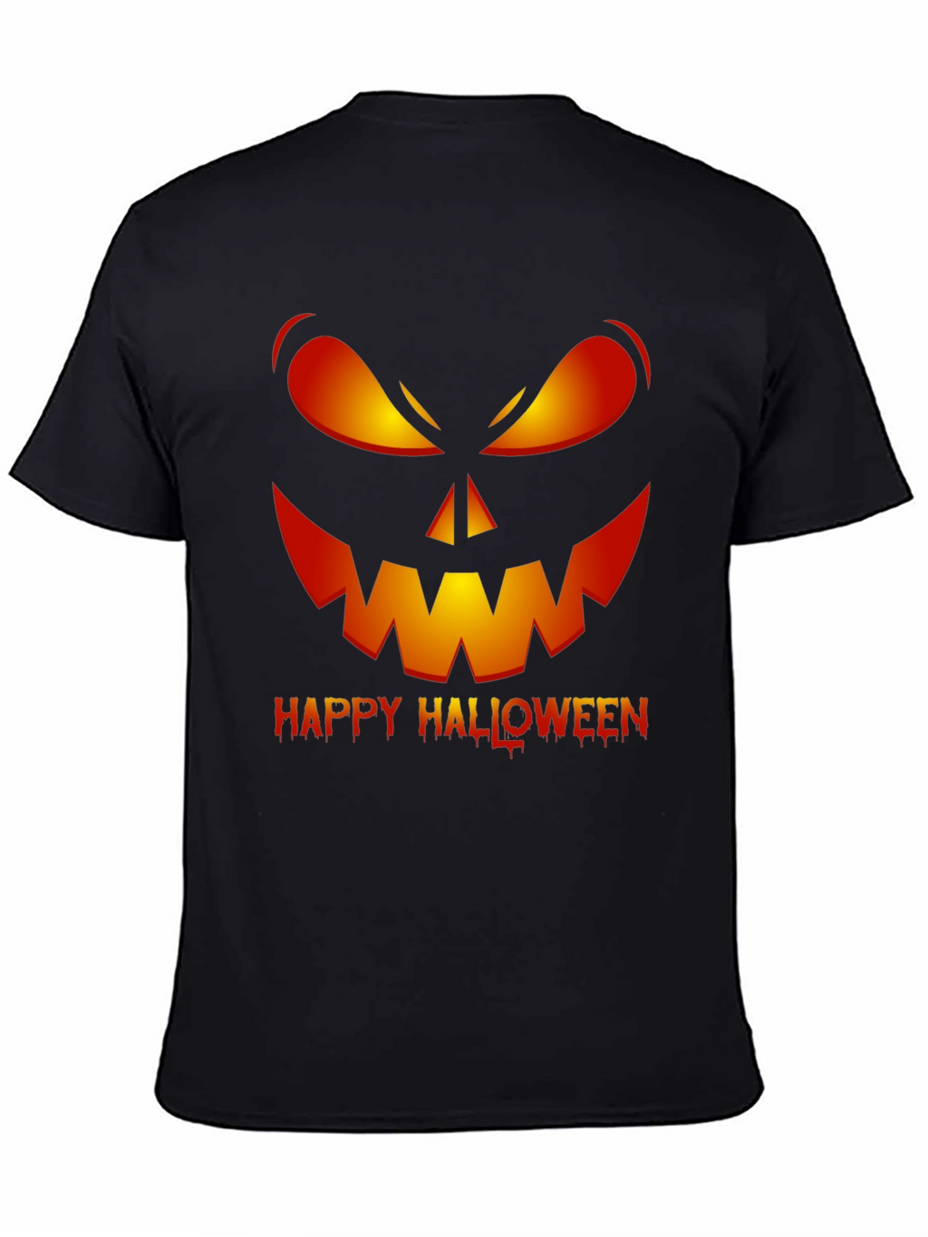 Happy Halloween Pumpkin Face Graphic T-Shirt