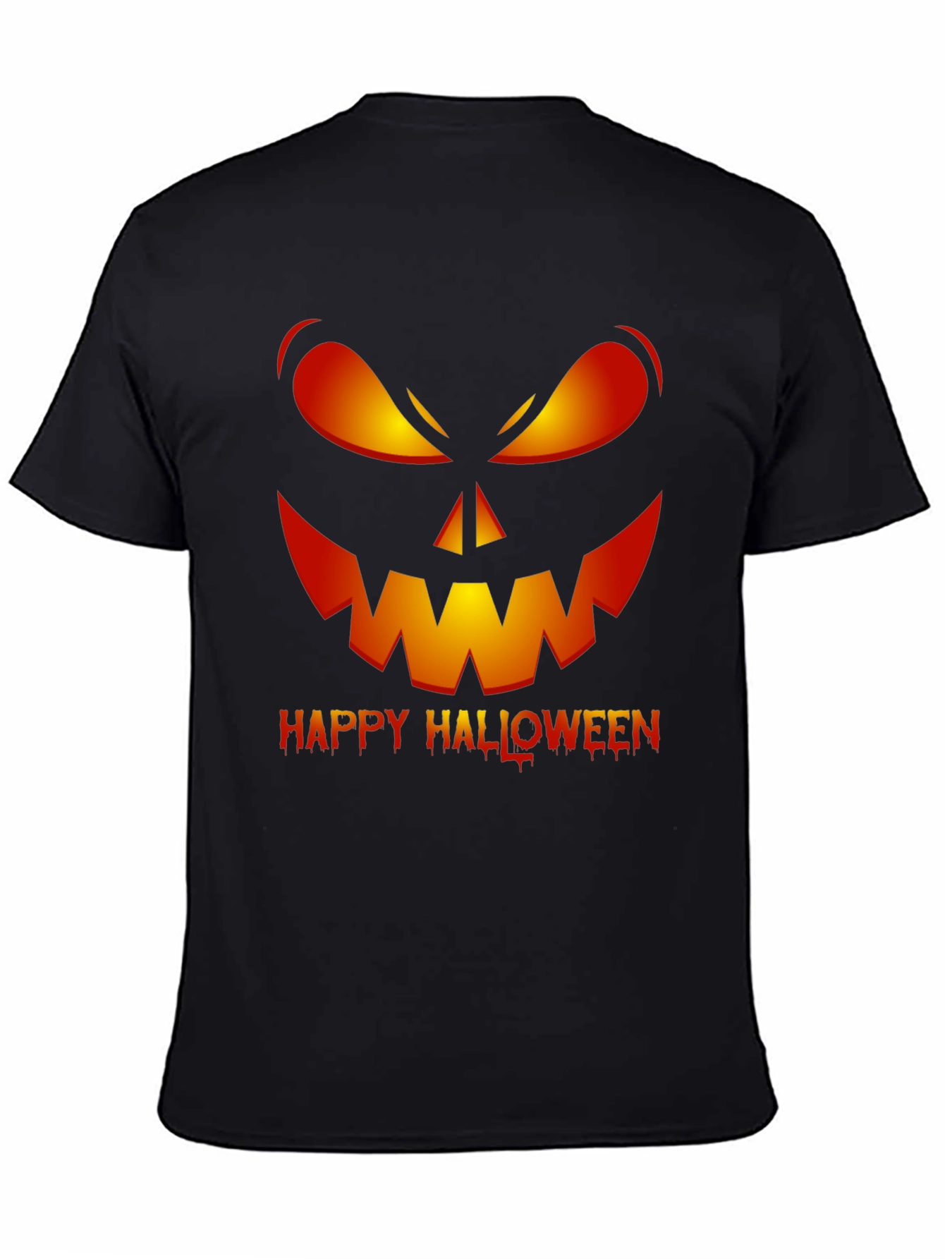 Happy Halloween Pumpkin Face Graphic T-Shirt