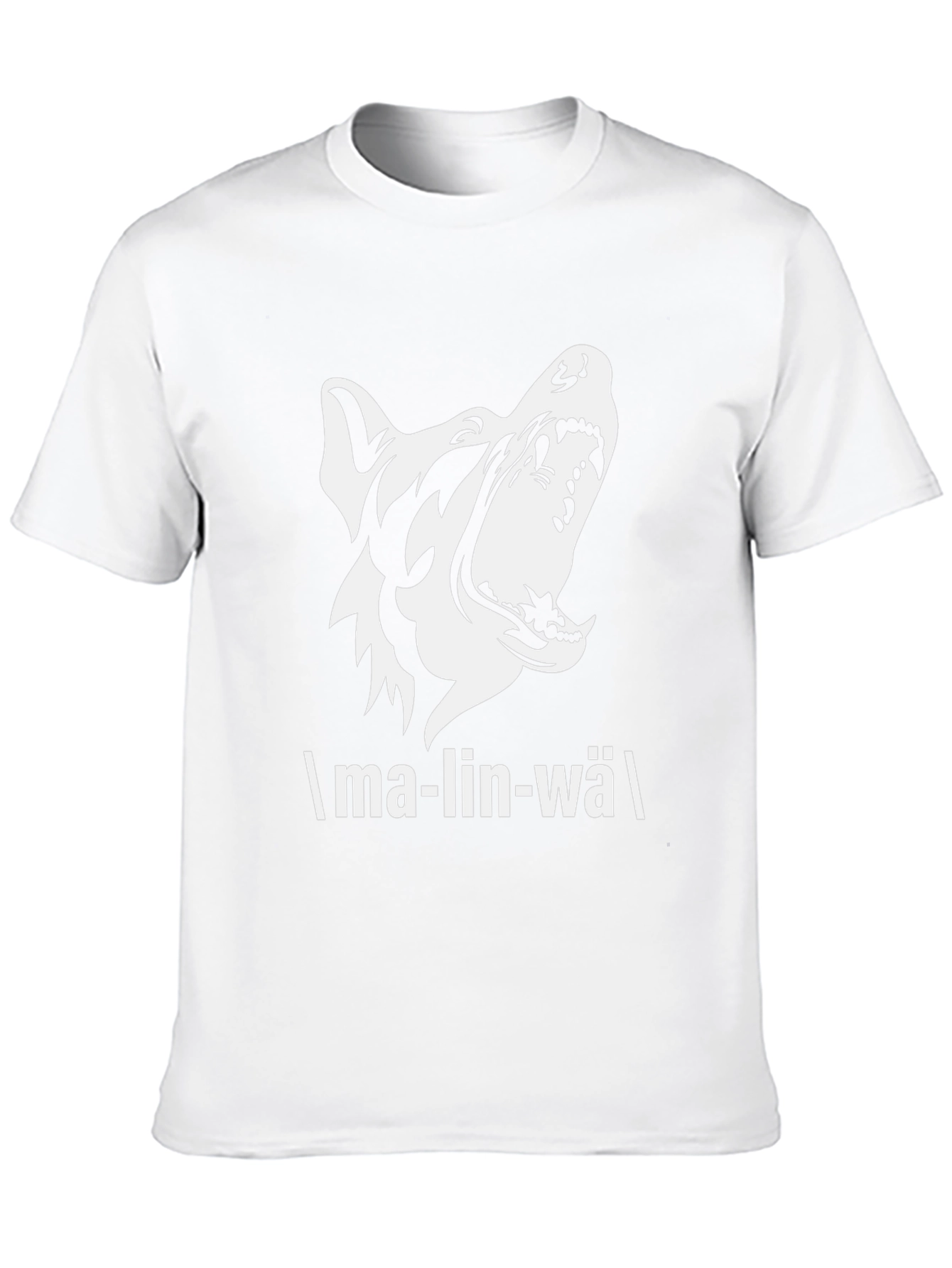 Malinwa Dog Graphic Tee - Black Cotton T-Shirt