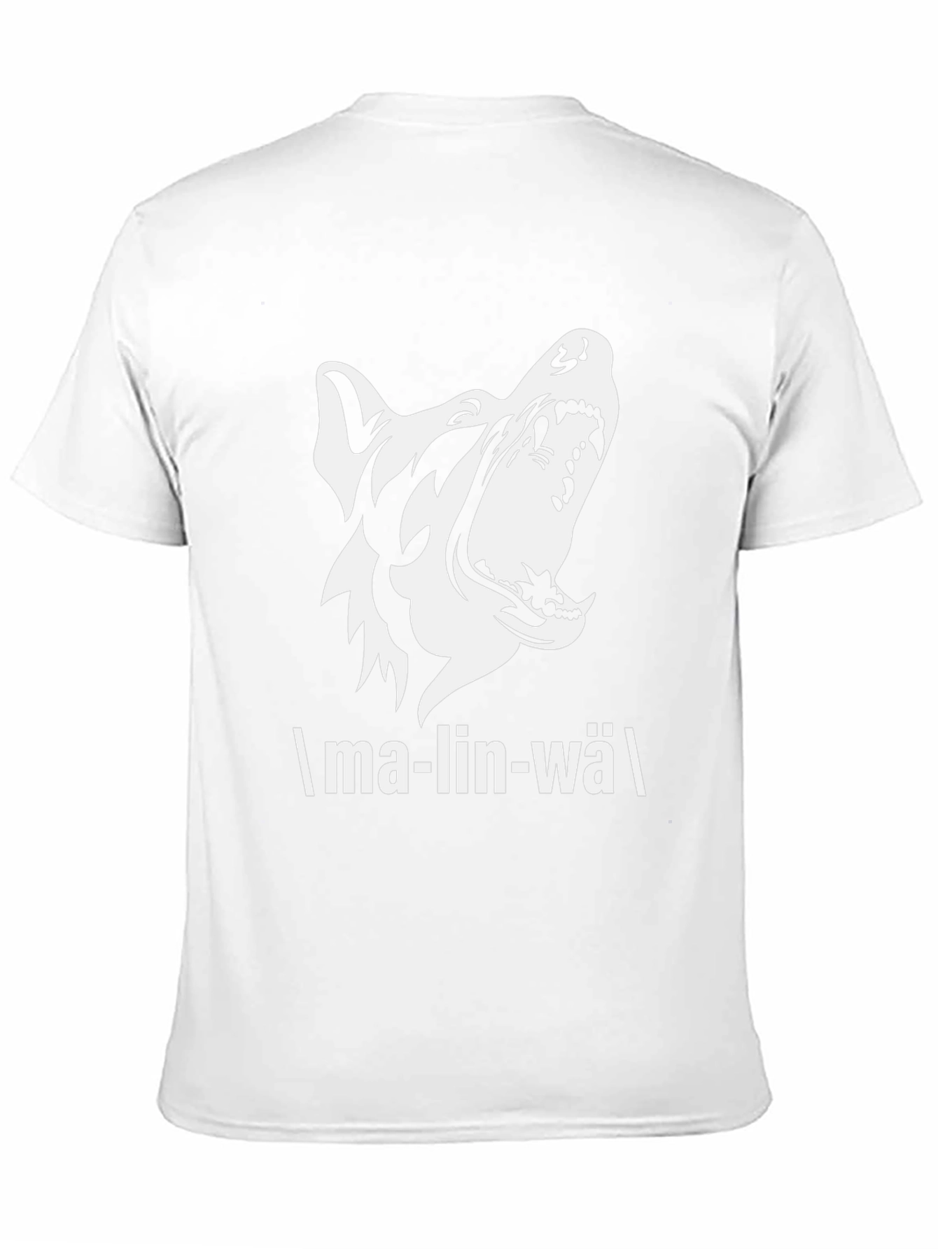 Malinwa Dog Graphic Tee - Black Cotton T-Shirt