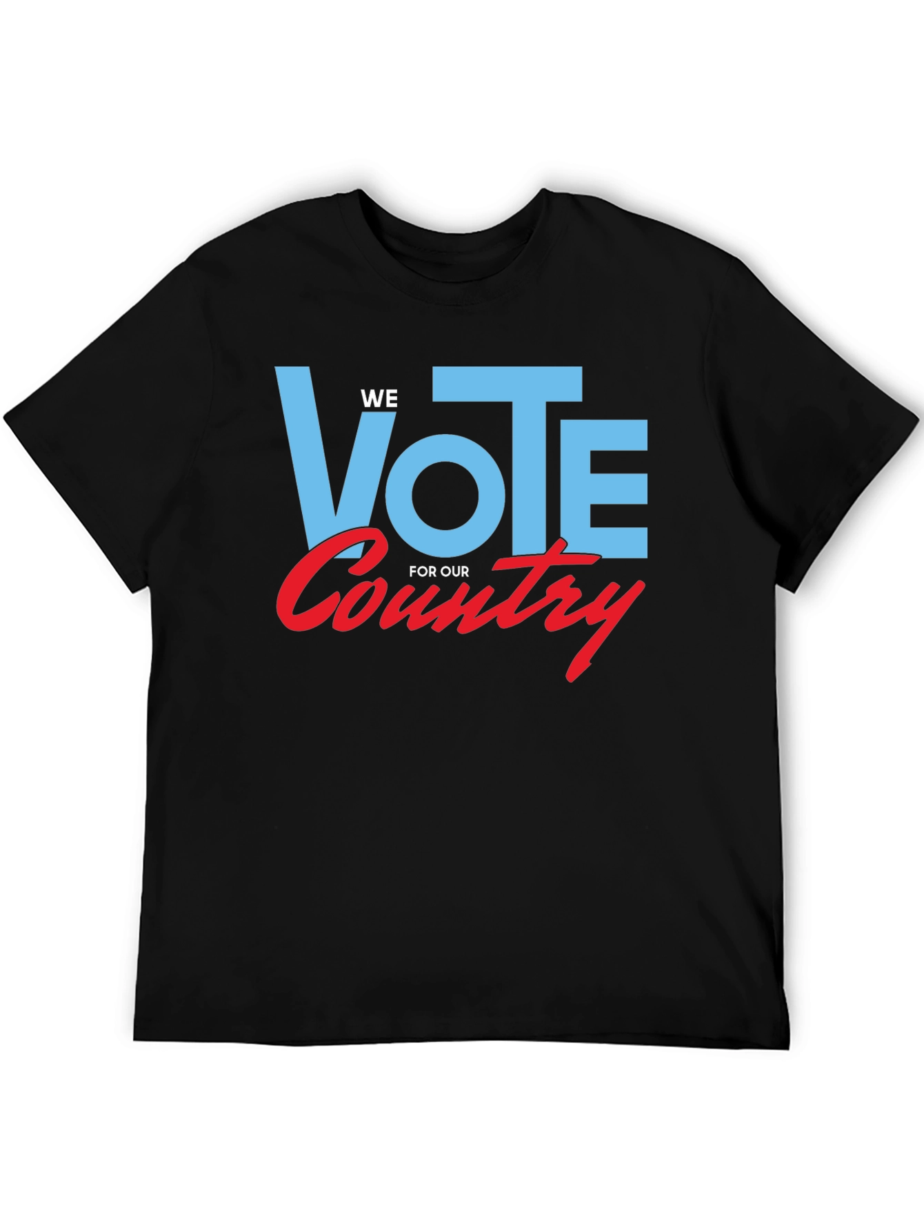 Vote For Our Country Graphic Tee - Black Cotton