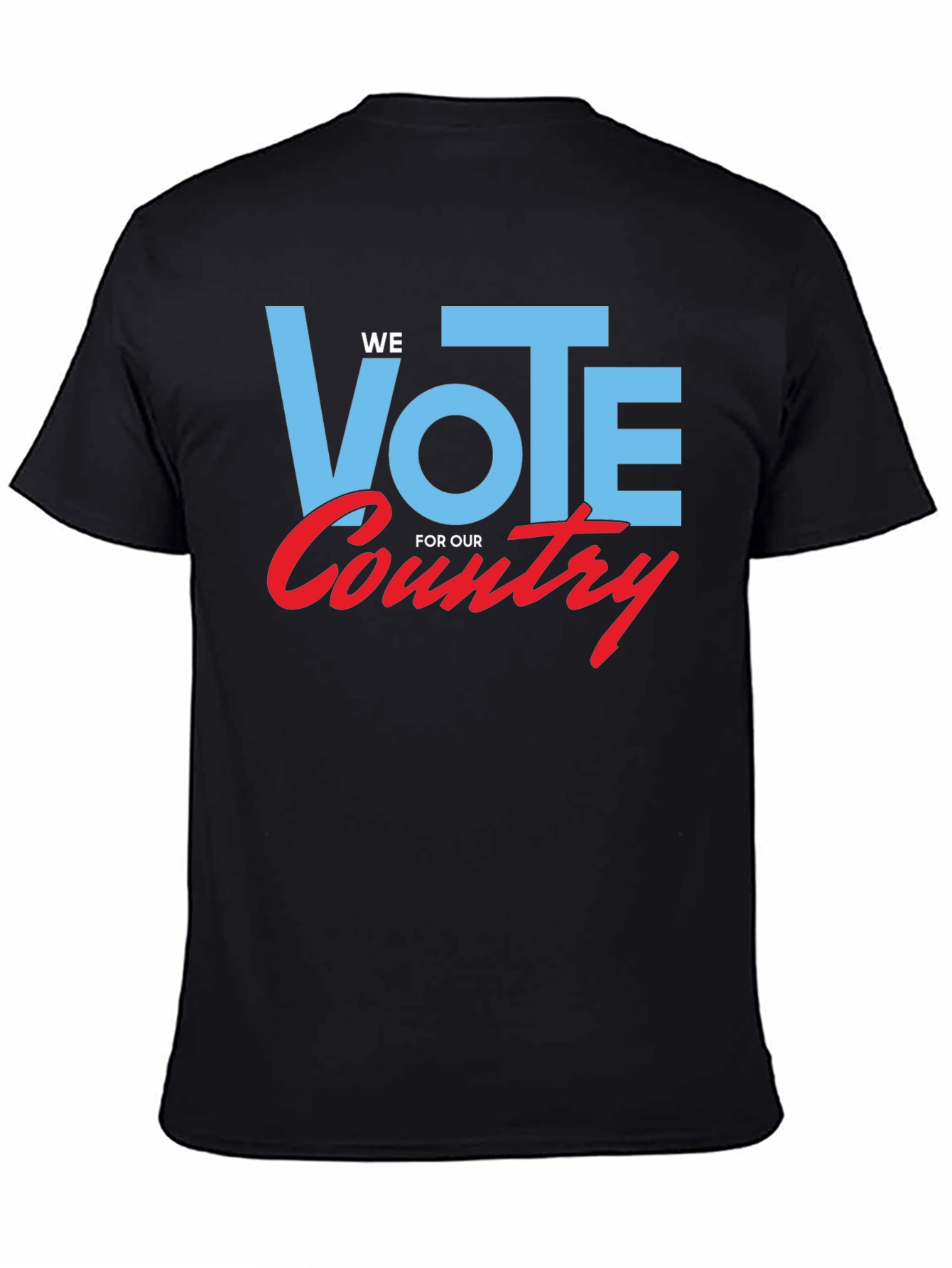 Vote For Our Country Graphic Tee - Black Cotton