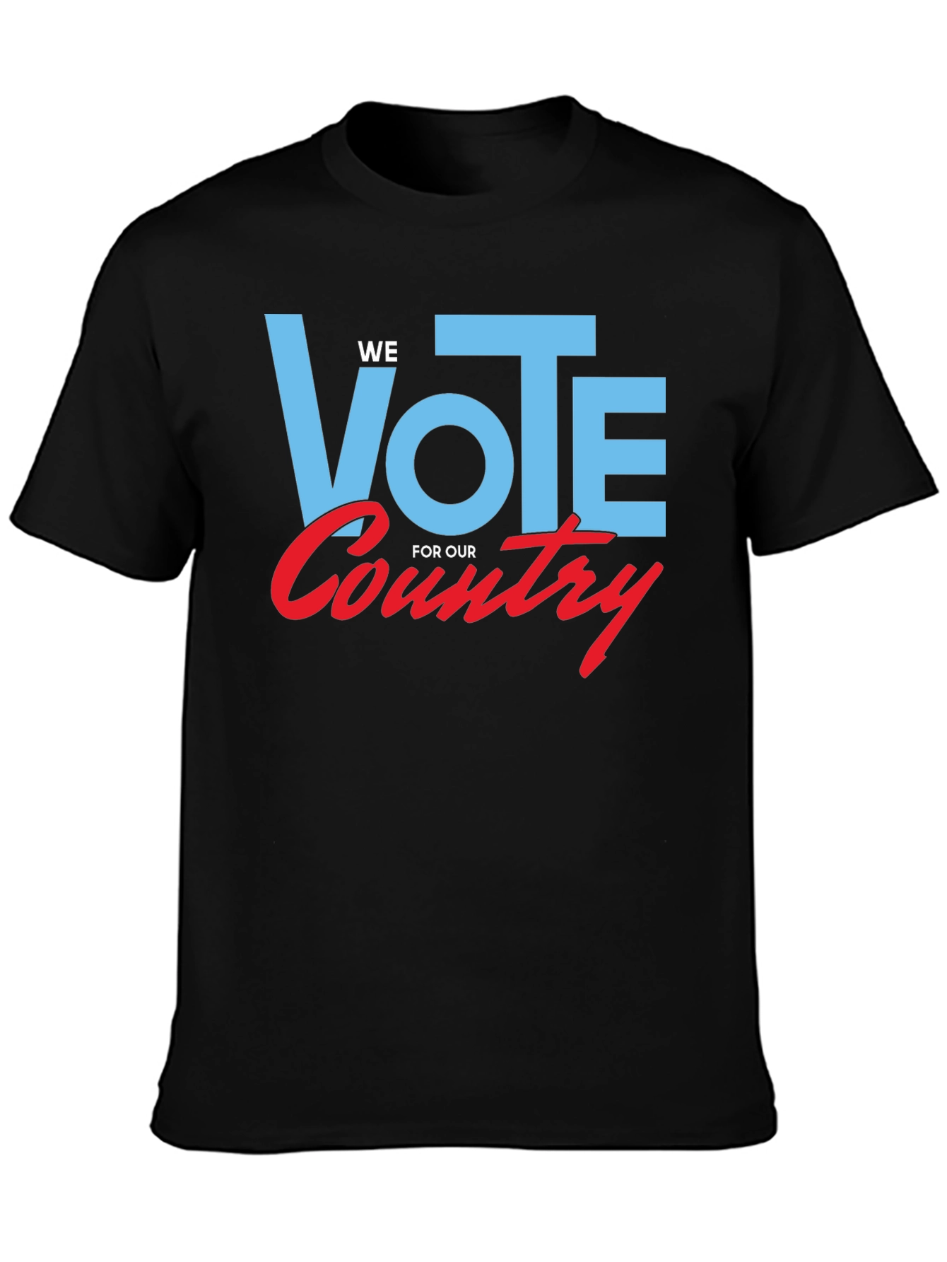 Vote For Our Country Graphic Tee - Black Cotton