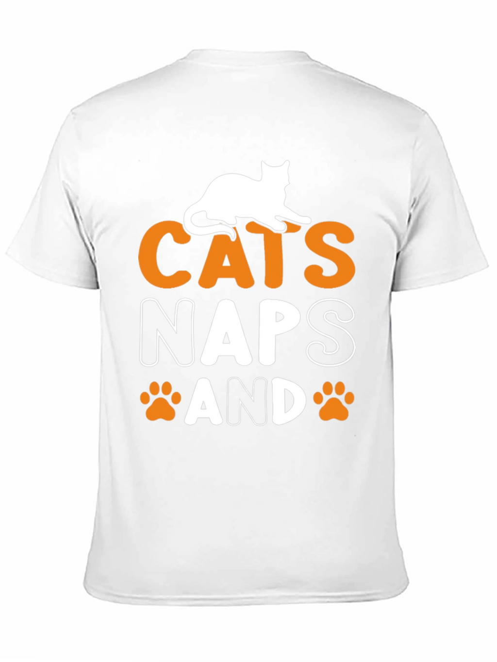 Cats Naps and Paw Prints Black Graphic Tee