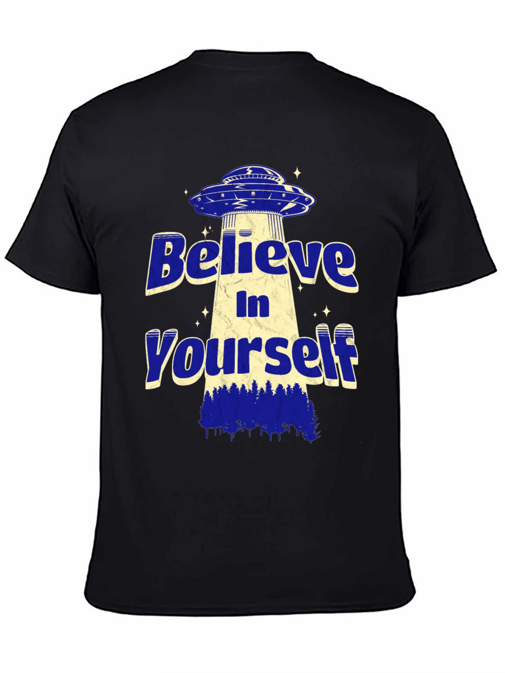 Believe In Yourself Alien UFO Graphic T-Shirt