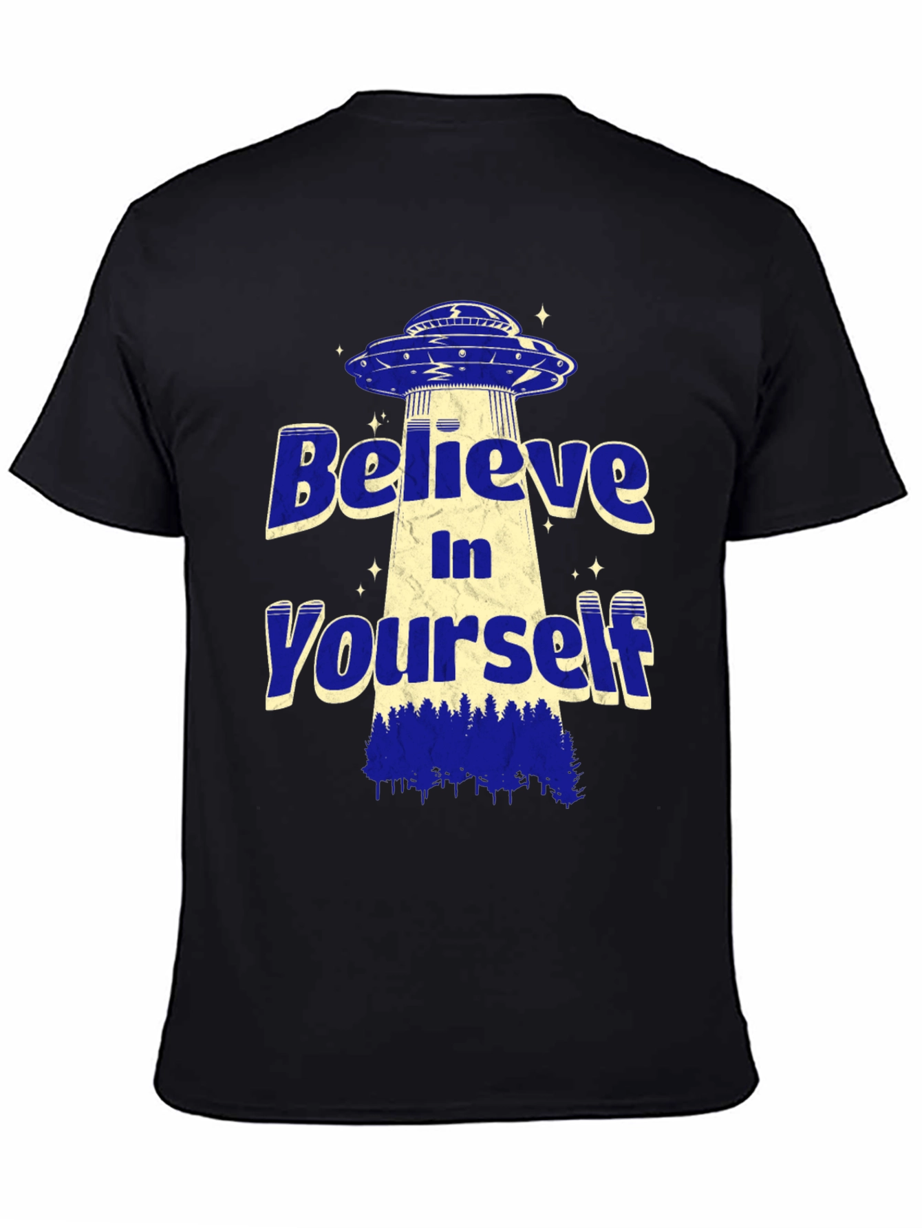 Believe In Yourself Alien UFO Graphic T-Shirt