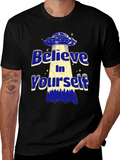 Believe In Yourself Alien UFO Graphic T-Shirt