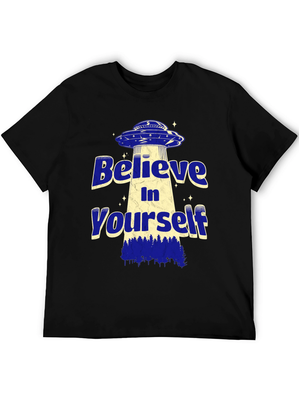 Believe In Yourself Alien UFO Graphic T-Shirt