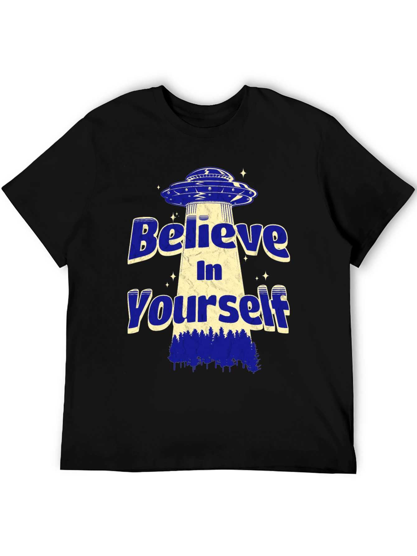 Believe In Yourself Alien UFO Graphic T-Shirt