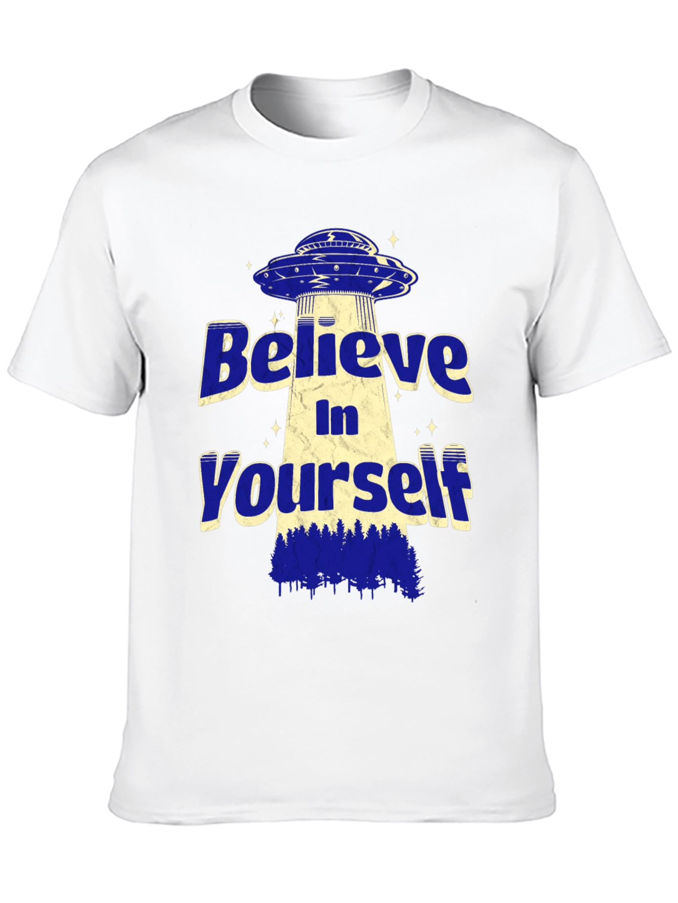 Believe In Yourself Alien UFO Graphic T-Shirt