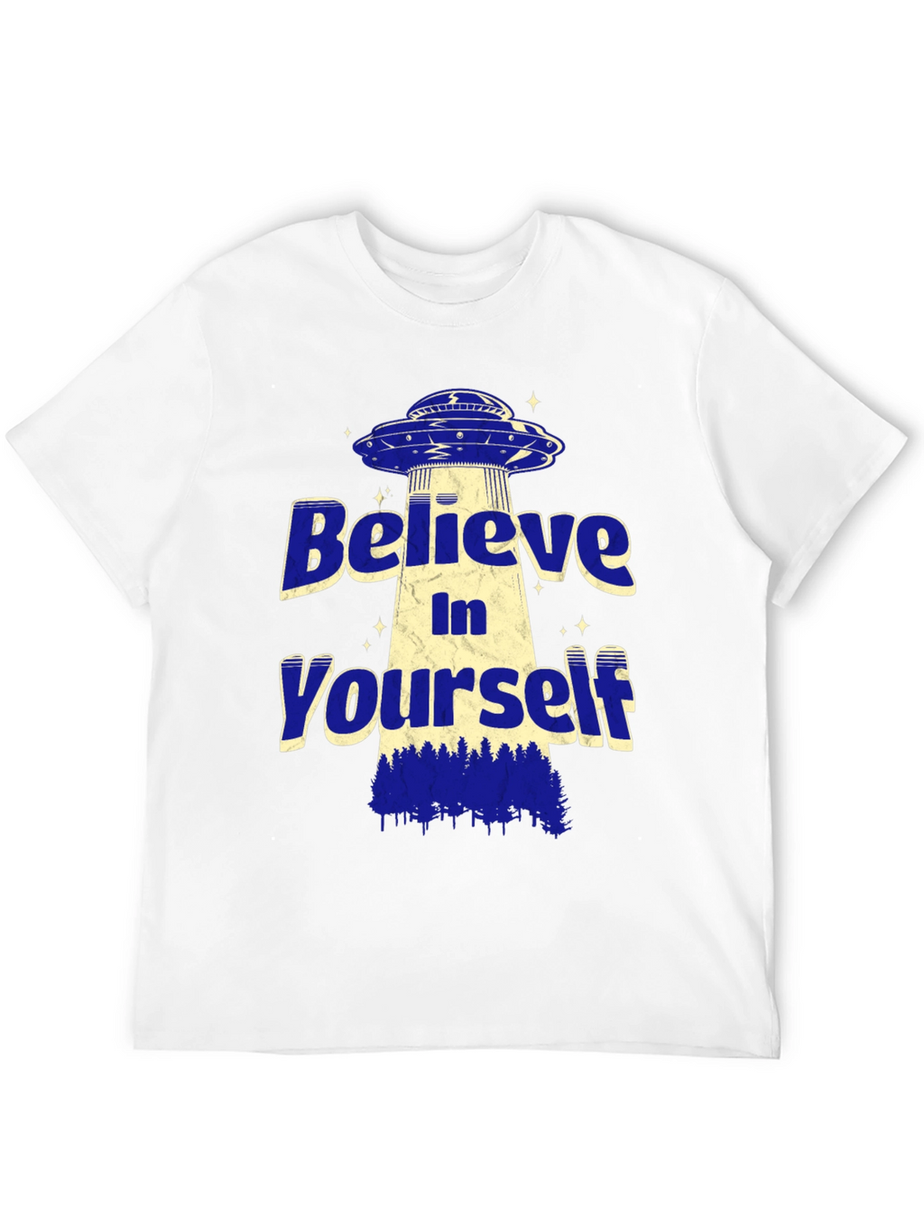 Believe In Yourself Alien UFO Graphic T-Shirt