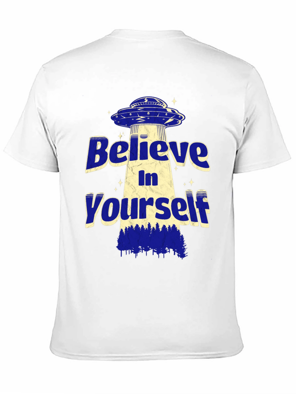 Believe In Yourself Alien UFO Graphic T-Shirt