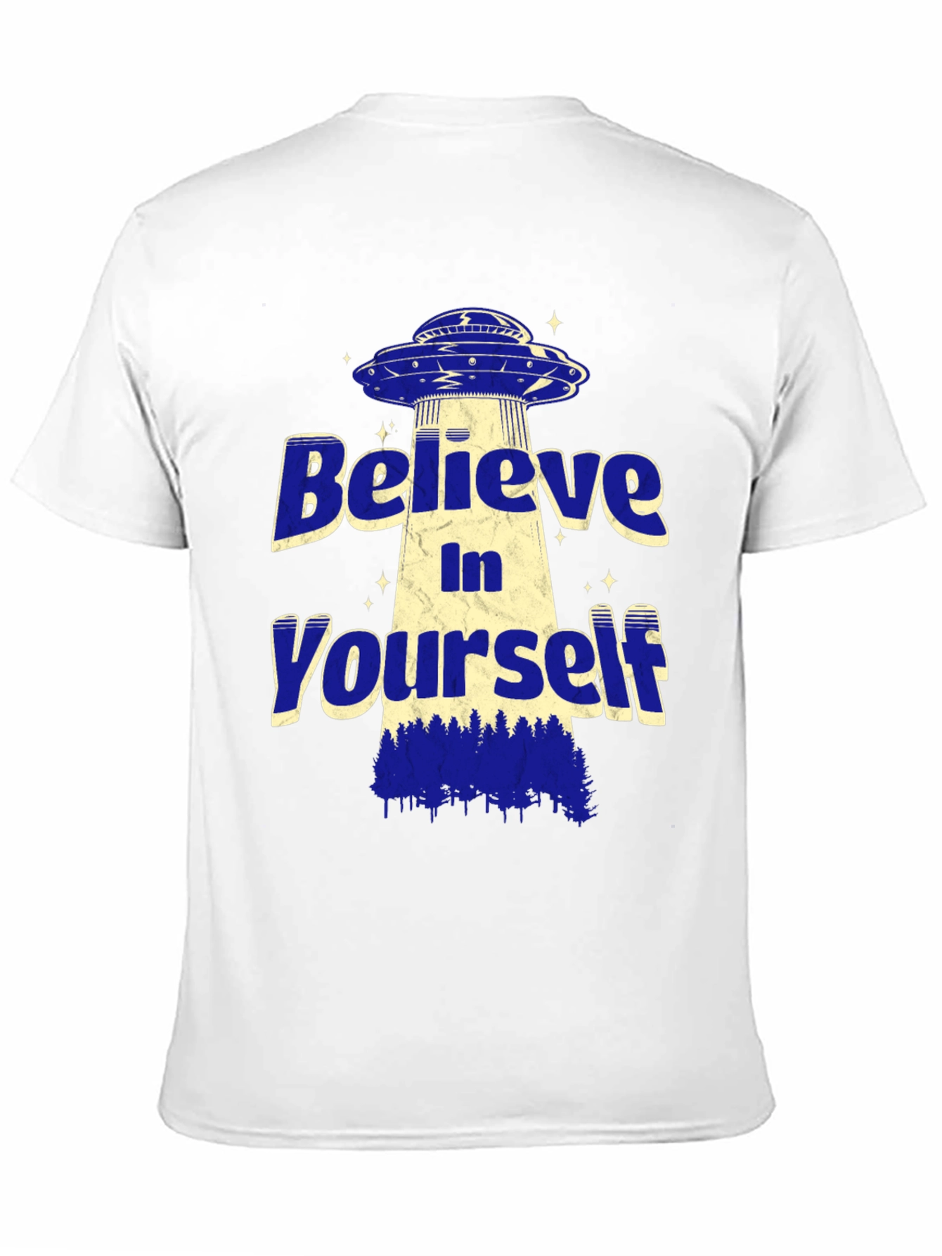 Believe In Yourself Alien UFO Graphic T-Shirt