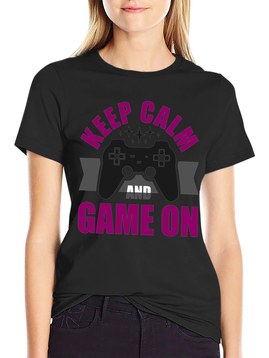 Keep Calm & Game On Graphic T-Shirt