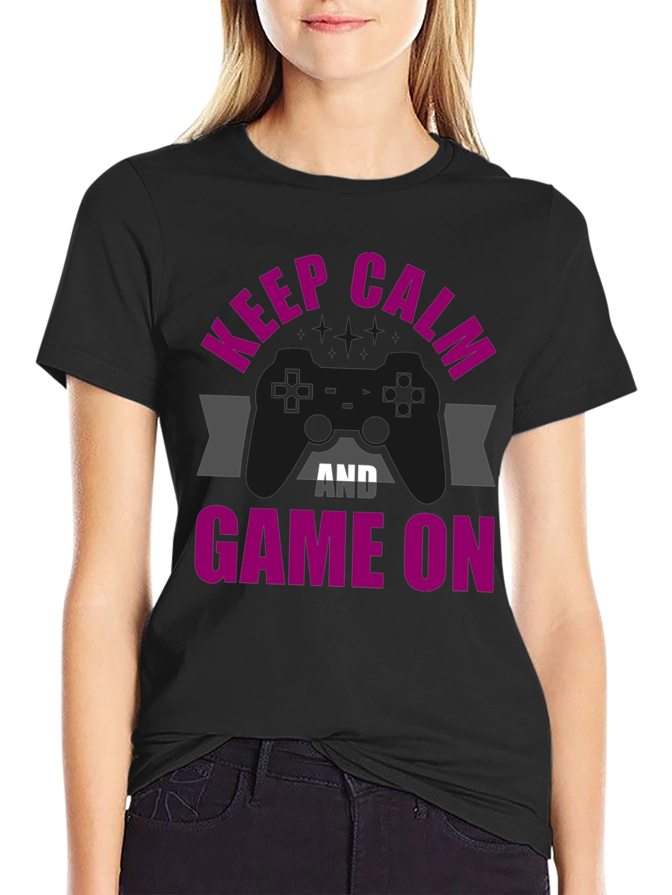 Keep Calm & Game On Graphic T-Shirt