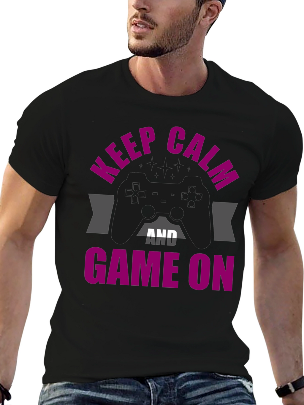 Keep Calm & Game On Graphic T-Shirt