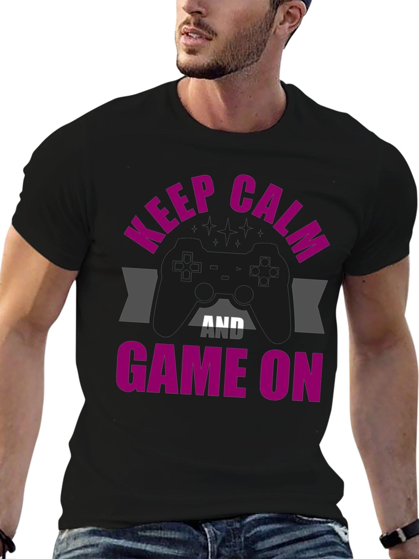 Keep Calm & Game On Graphic T-Shirt