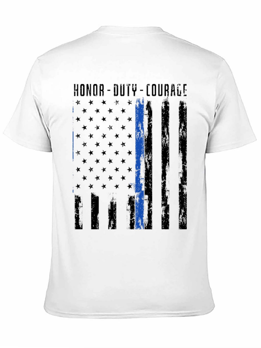 Honor Duty Courage Thin Blue Line T-Shirt