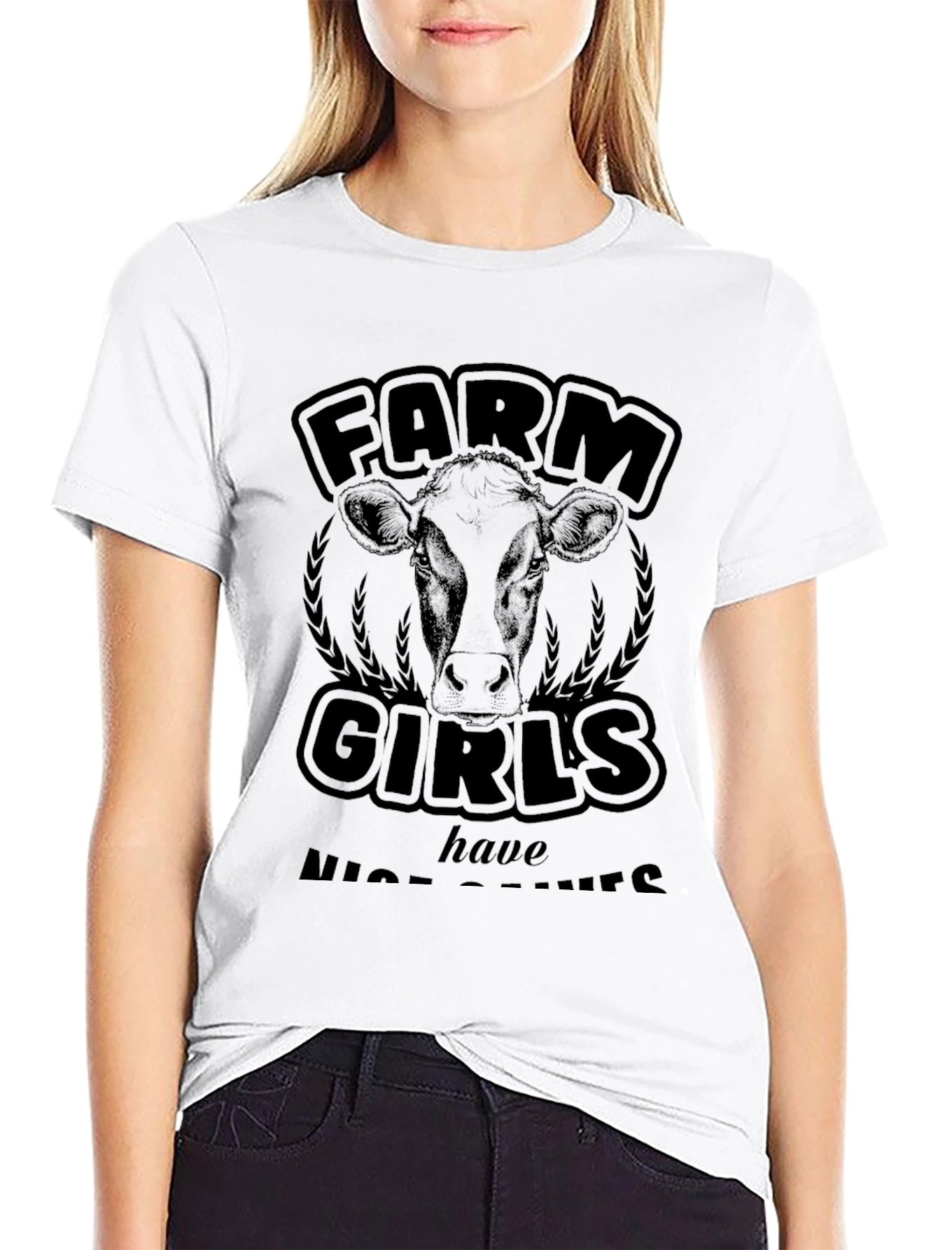 Farm Girls Graphic T-Shirt - Black