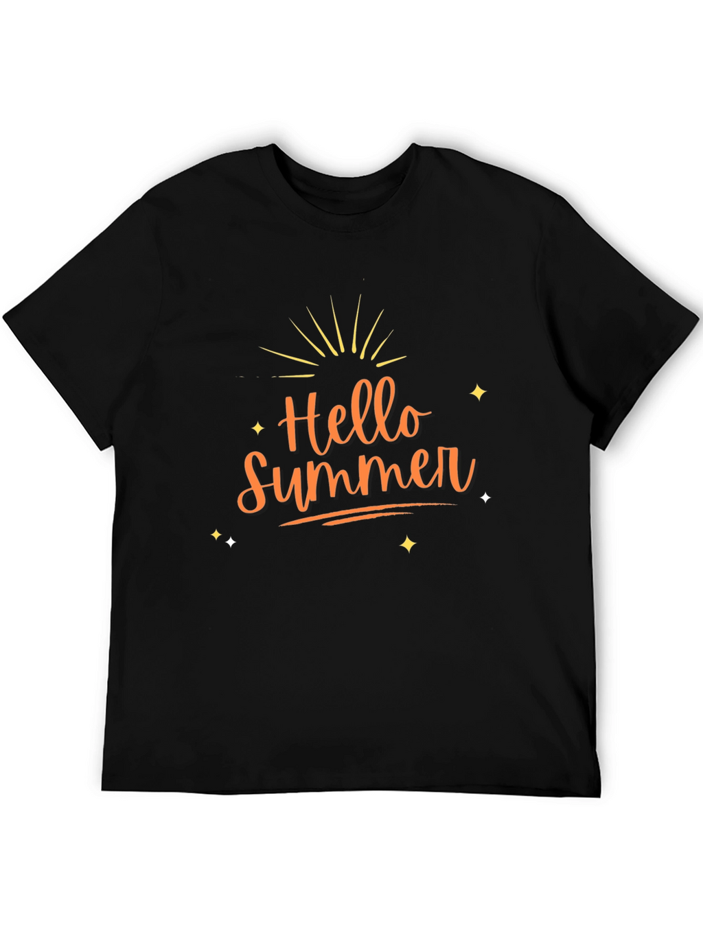 Hello Summer Black T-Shirt