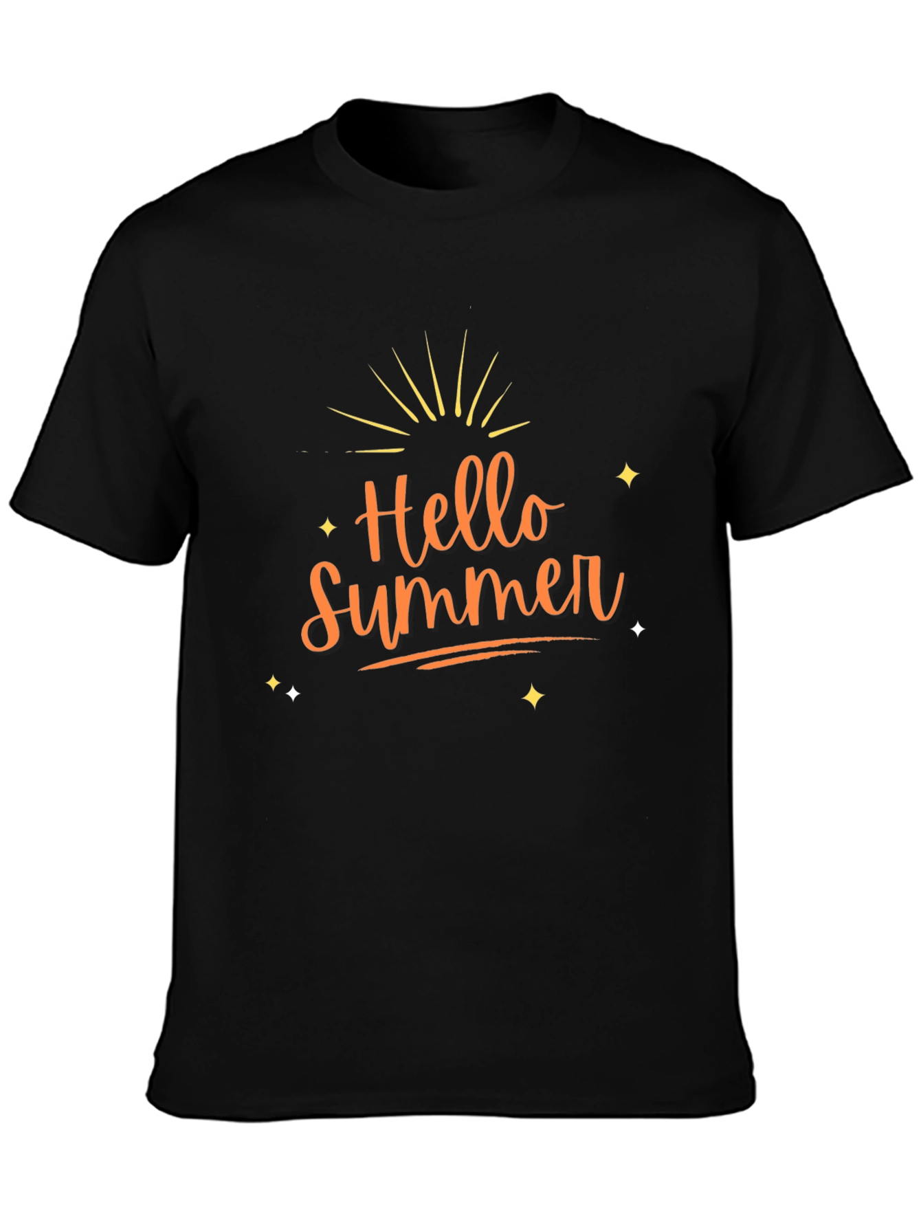 Hello Summer Black T-Shirt