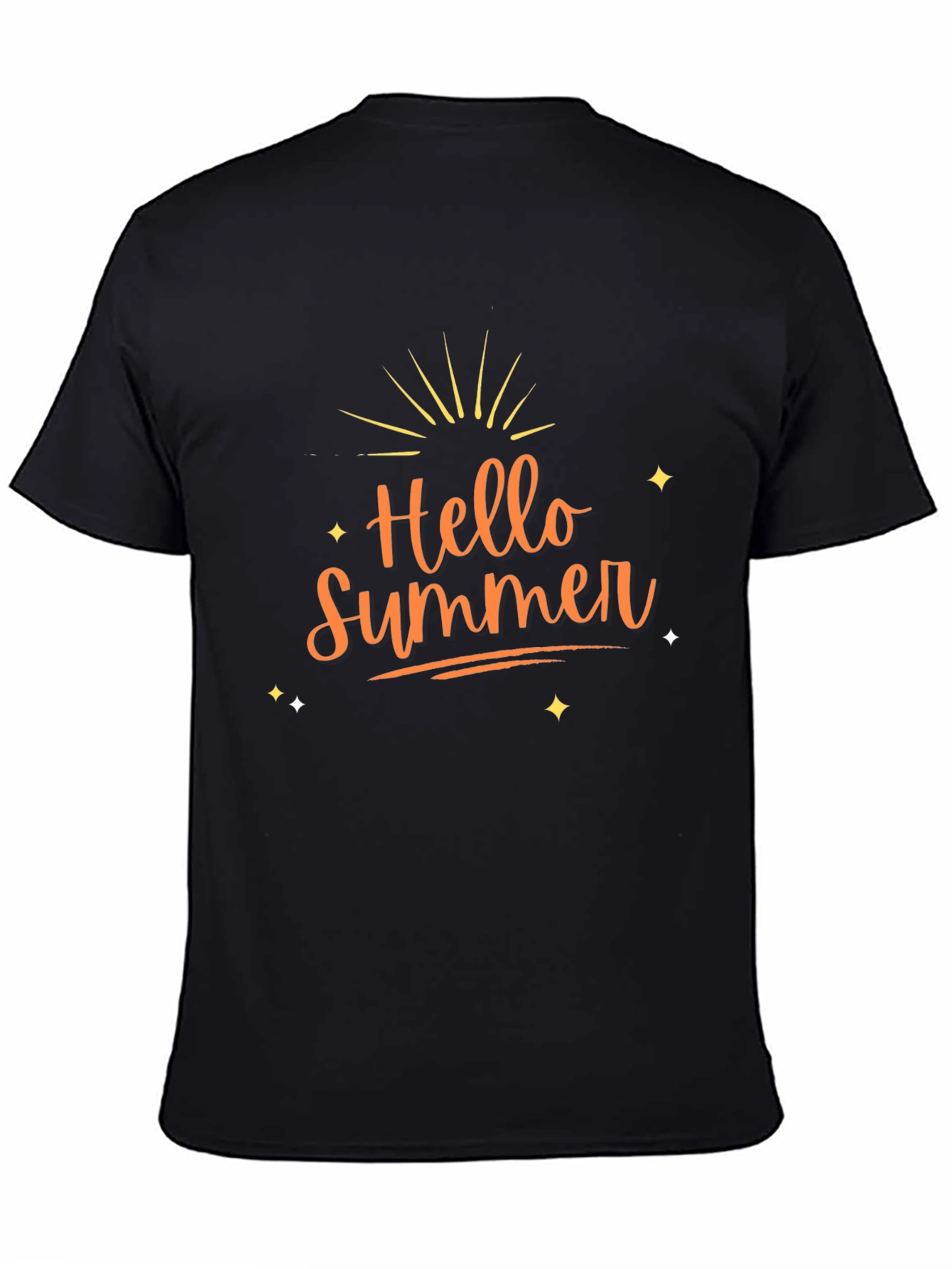 Hello Summer Black T-Shirt