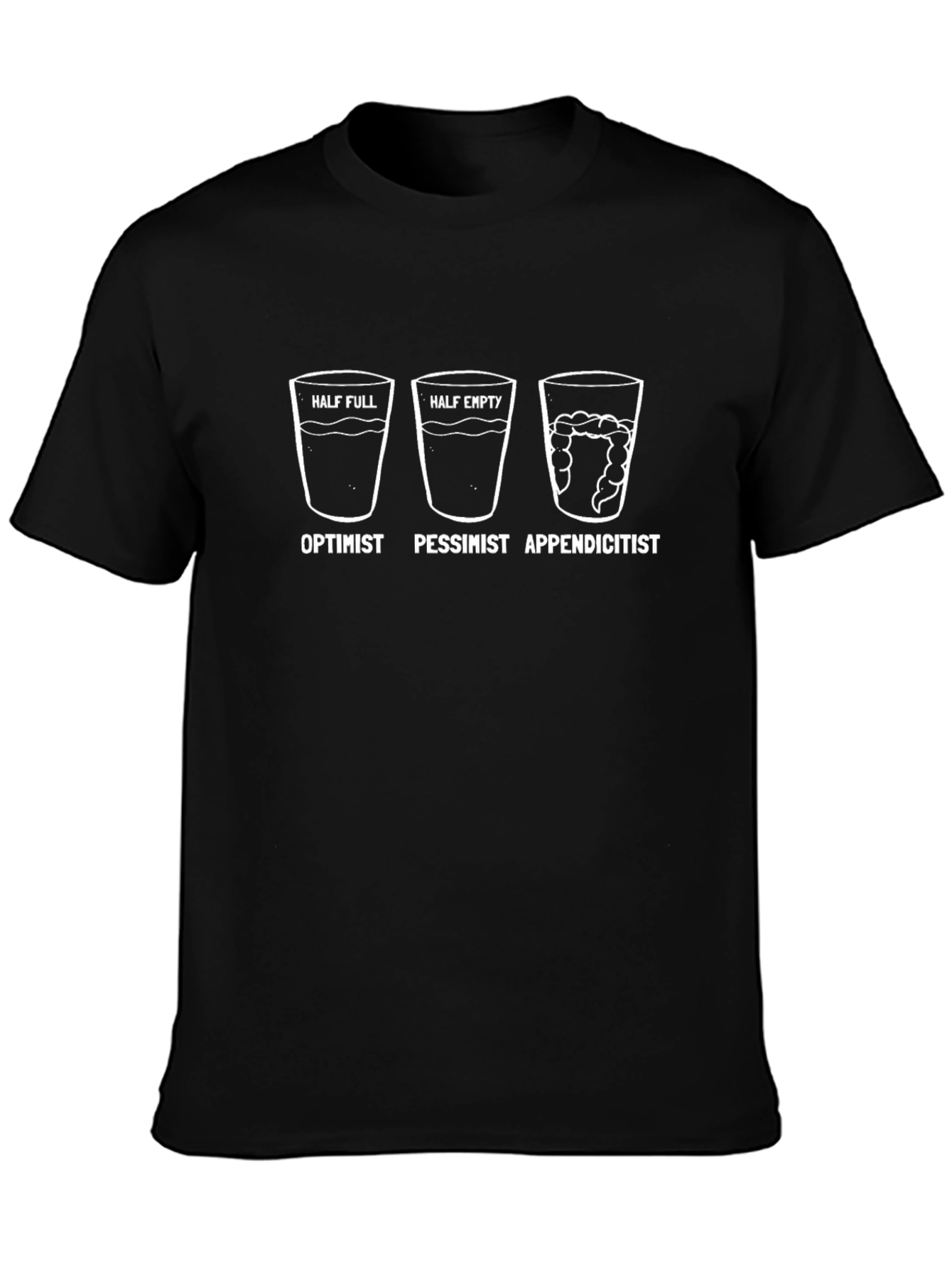 Optimist Pessimist Appendicitist Funny T-Shirt