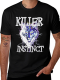 Killer Instinct Wolf Graphic T-Shirt - Stylish Mens Tee