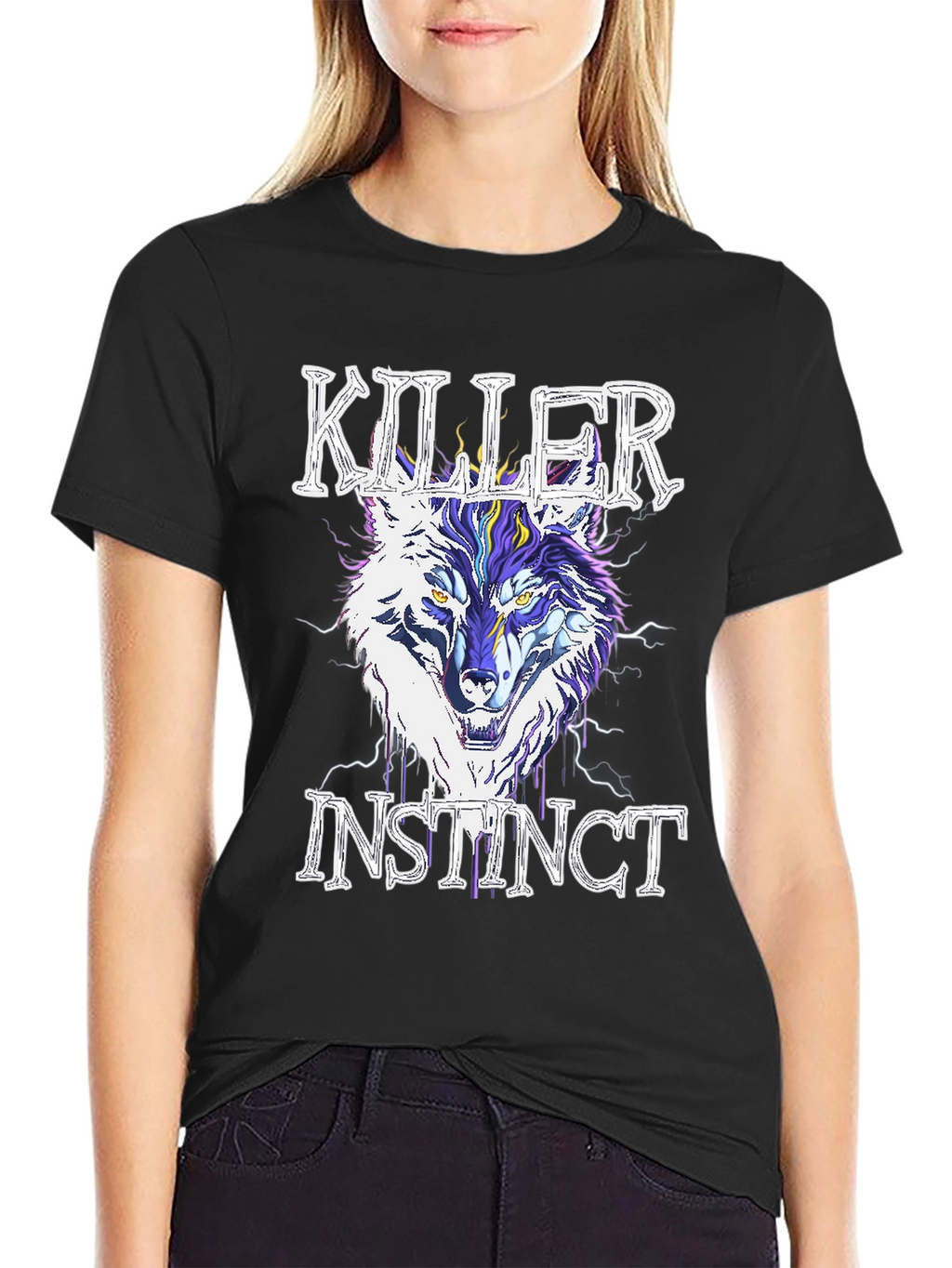 Killer Instinct Wolf Graphic T-Shirt - Stylish Mens Tee