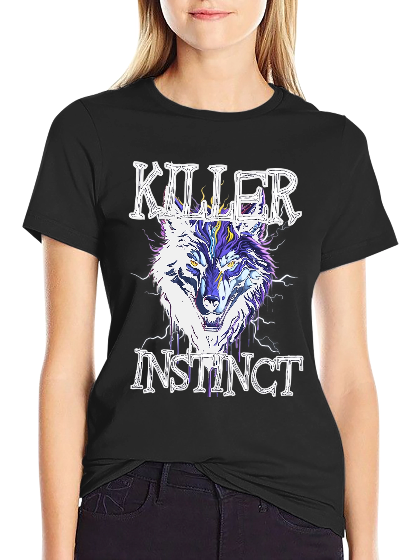 Killer Instinct Wolf Graphic T-Shirt - Stylish Mens Tee