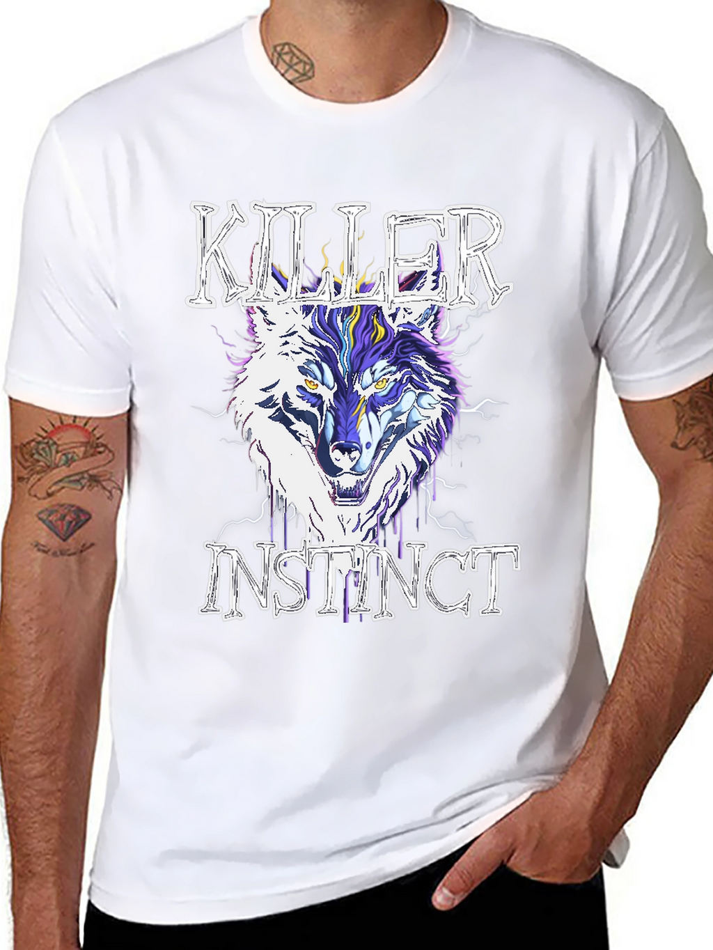 Killer Instinct Wolf Graphic T-Shirt - Stylish Mens Tee