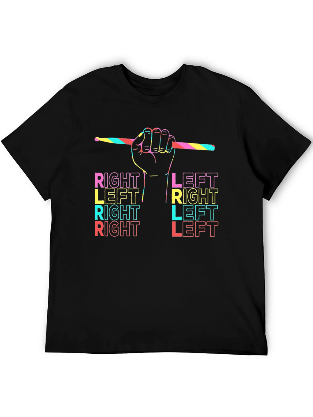 Drummer Right Left T-Shirt - Music Lover Tee