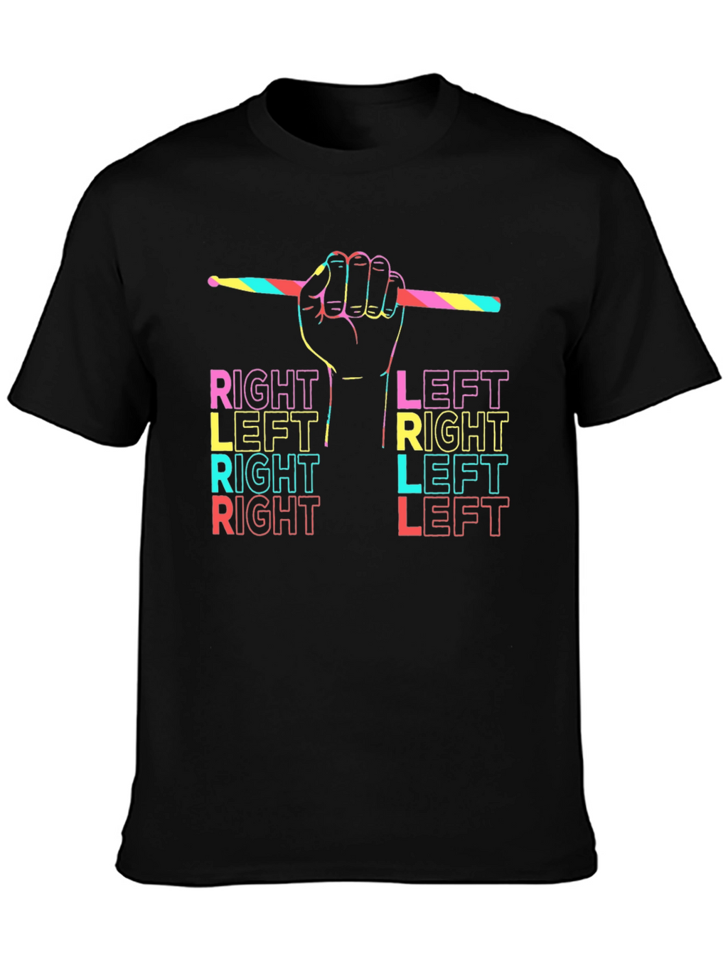 Drummer Right Left T-Shirt - Music Lover Tee