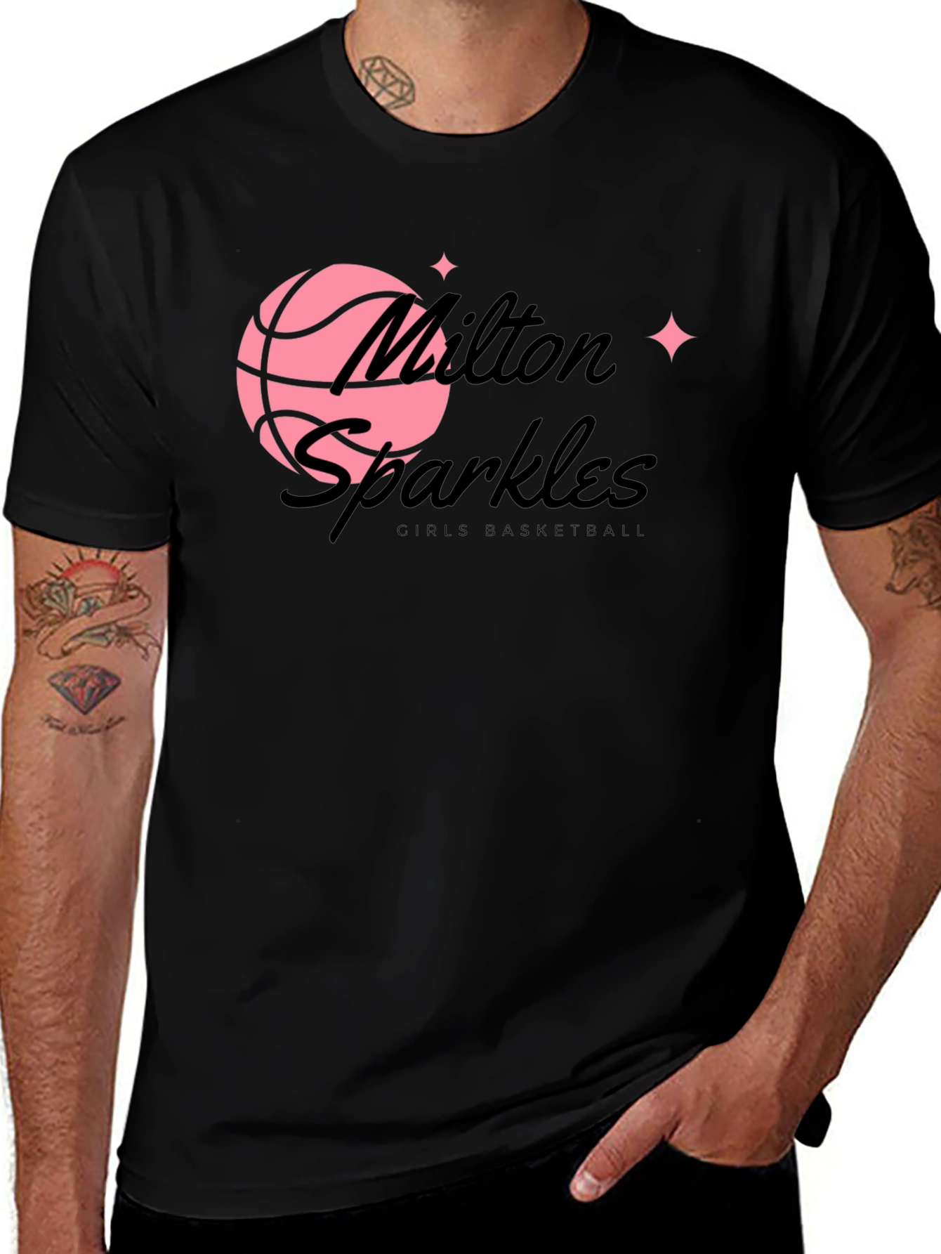 Milton Sparkles Basketball T-Shirt