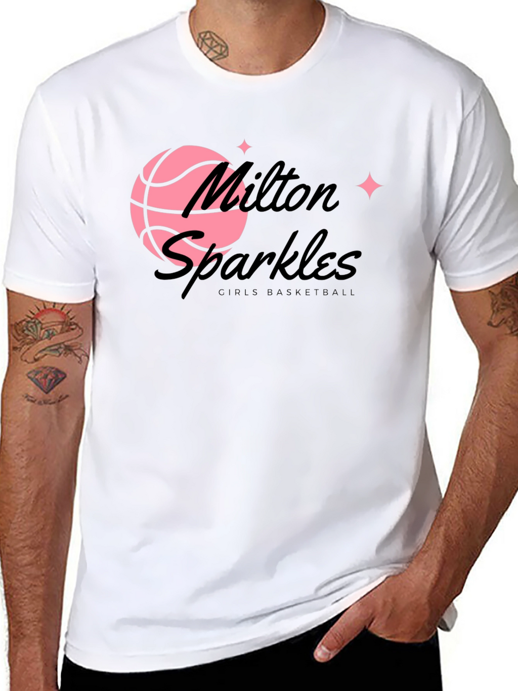 Milton Sparkles Basketball T-Shirt
