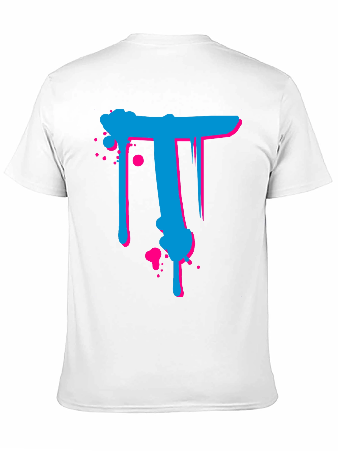 Abstract Letter T Graphic Print Black T-Shirt