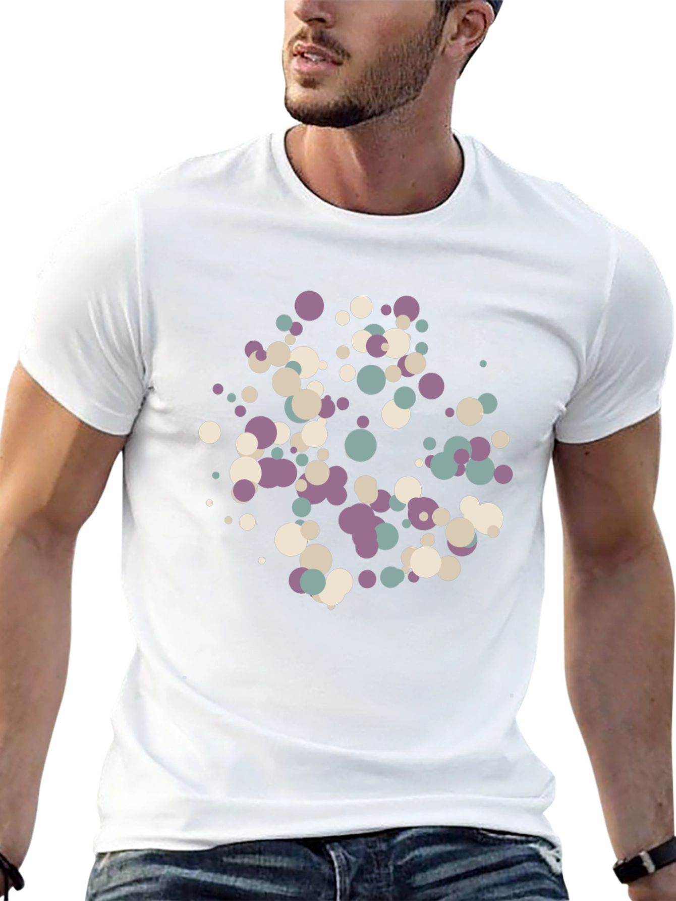 Modern Dots Black T-Shirt