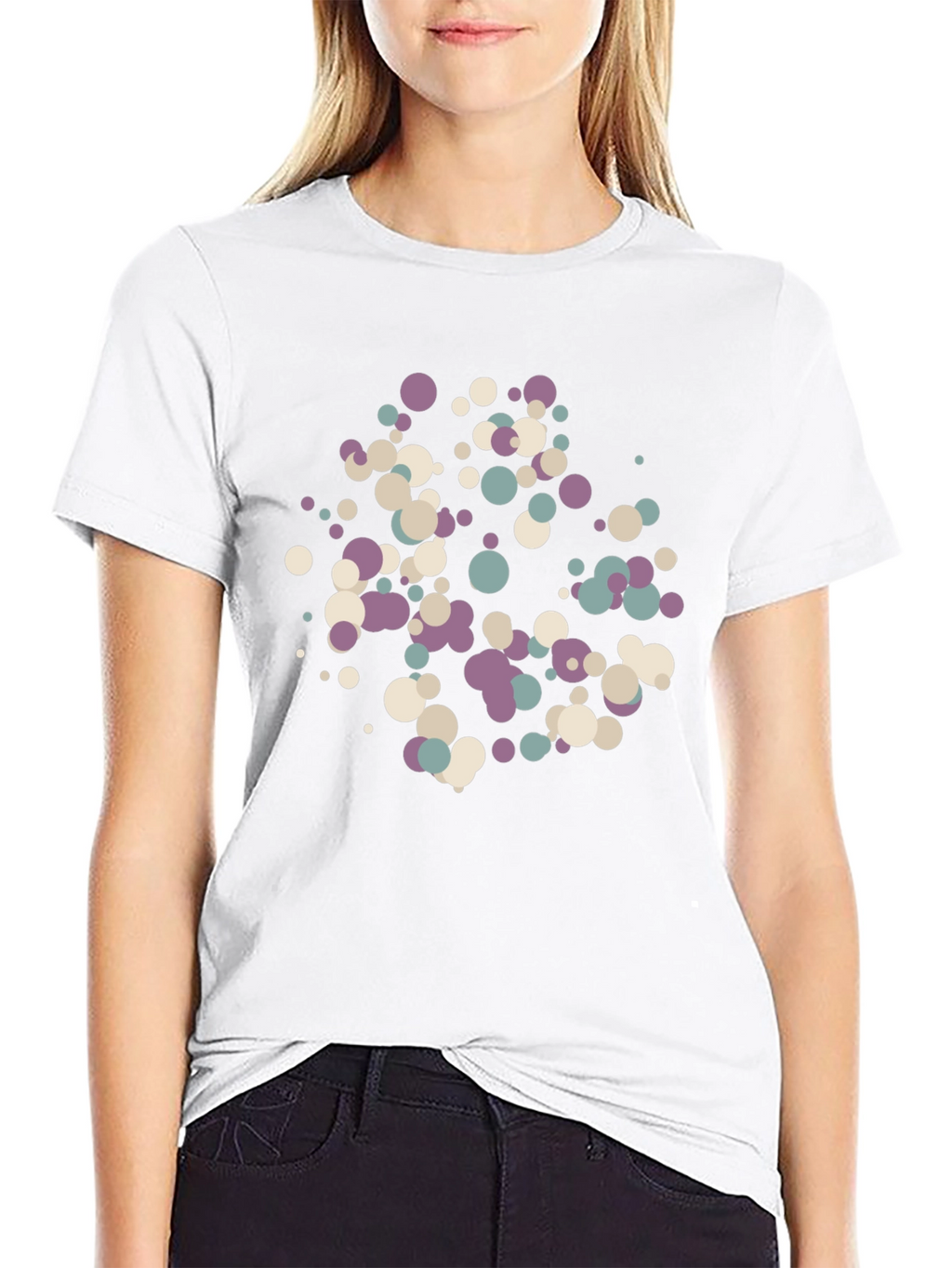Modern Dots Black T-Shirt