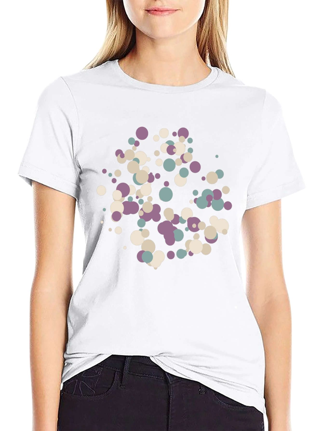 Modern Dots Black T-Shirt