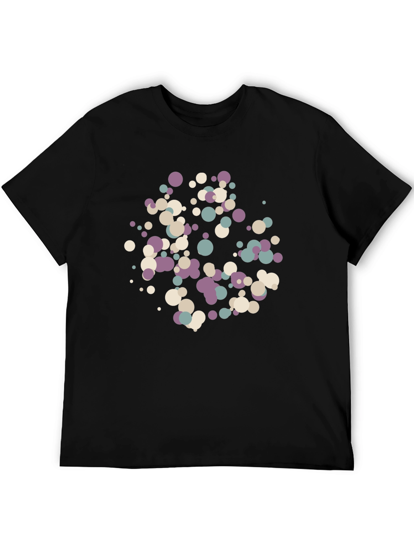 Modern Dots Black T-Shirt