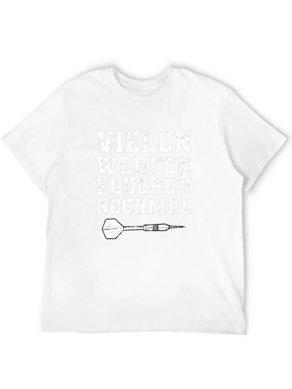 Funny German Dart Player T-Shirt - Viele Werfen Fluchen
