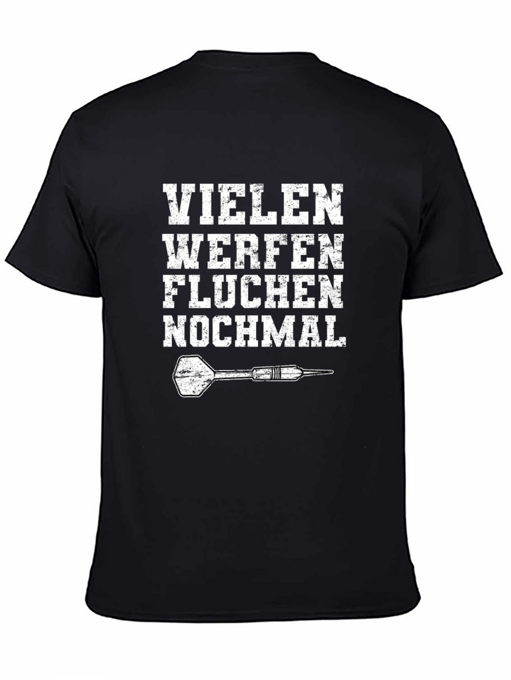 Funny German Dart Player T-Shirt - Viele Werfen Fluchen