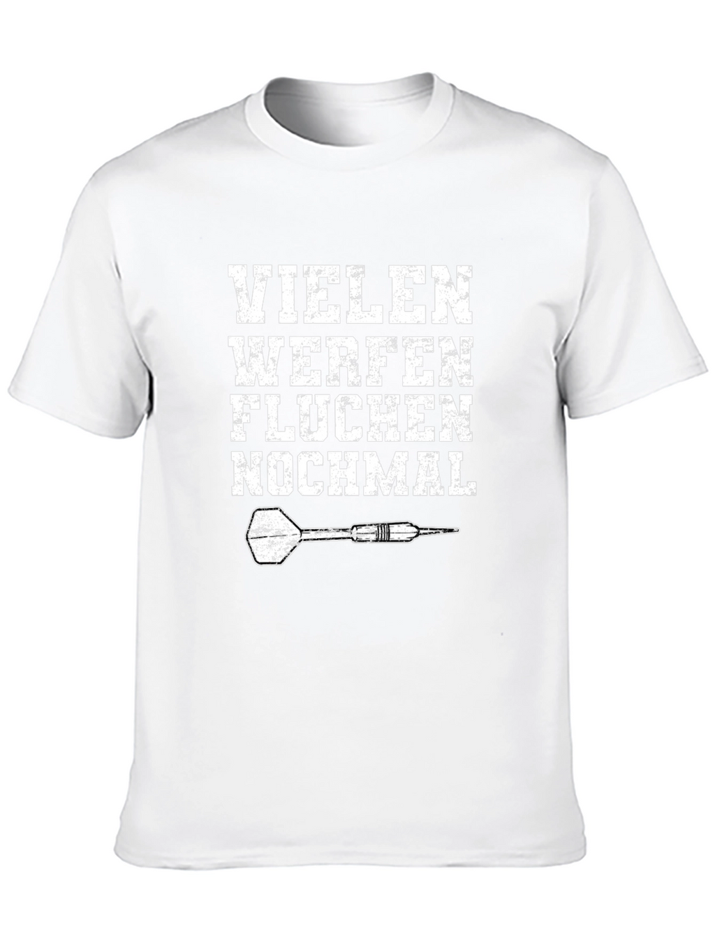Funny German Dart Player T-Shirt - Viele Werfen Fluchen