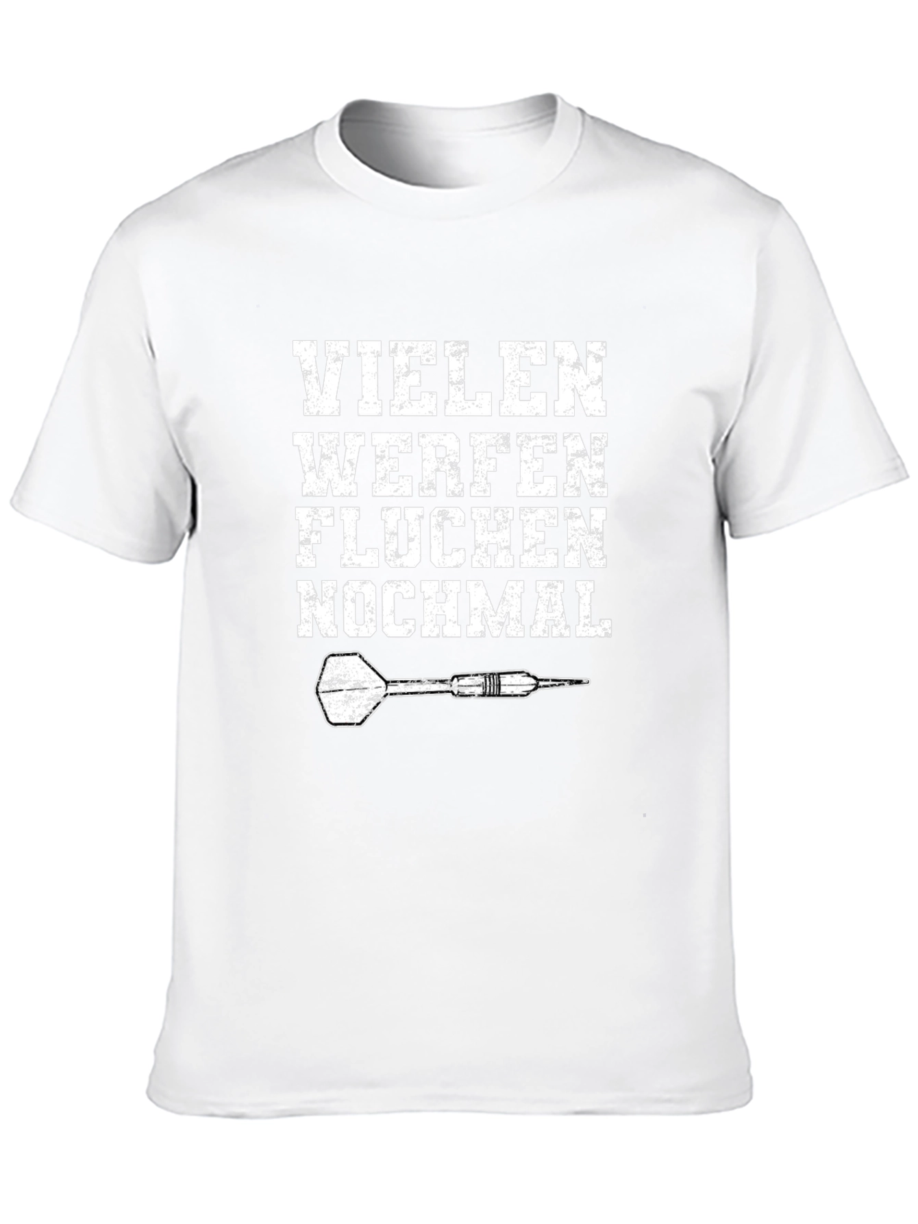 Funny German Dart Player T-Shirt - Viele Werfen Fluchen